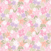 Daisy&Lilly-Lillies,Pink (Sold By 1/2 Meter)